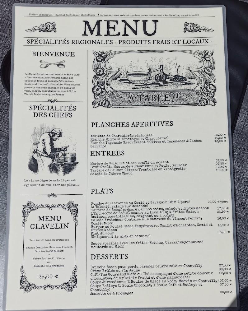 Le Clavelin la Grande Brasserie Moderne - Menu Image 2