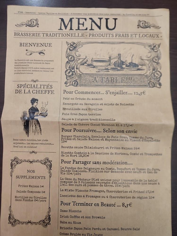 Le Clavelin la Grande Brasserie Moderne - Menu Image 3